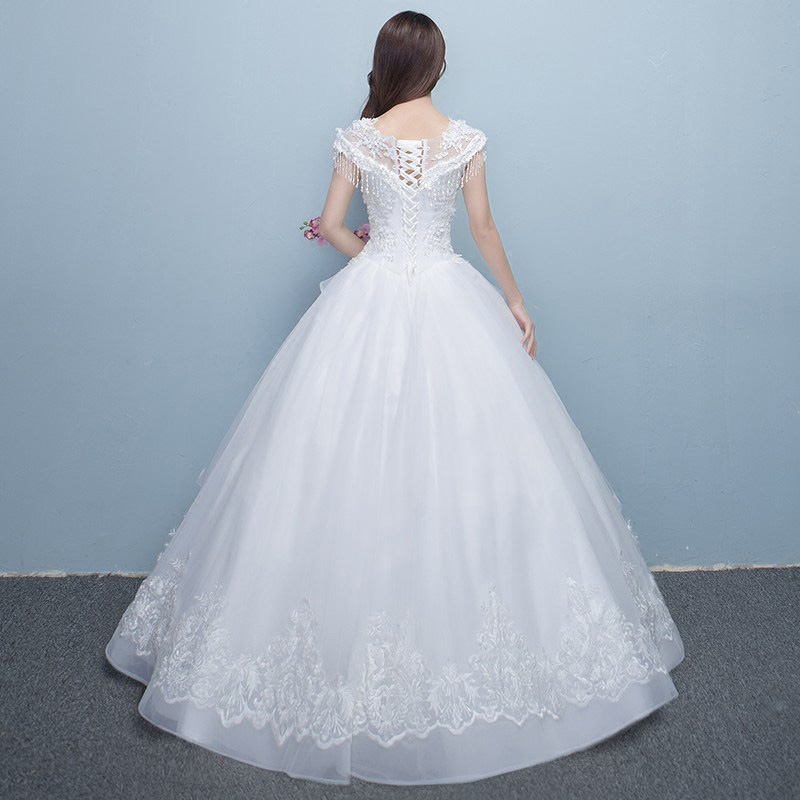 蜜之姻 显瘦齐地婚纱礼服