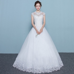 蜜之姻 韩式修身一字肩婚纱礼服