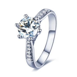 菲钻 经典皇冠六爪钻石戒指