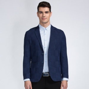 才子(TRiES) 时尚格纹修身西服