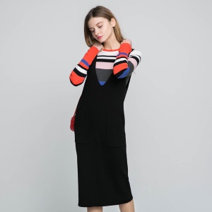 ONLY 冬季新条纹连衣裙女